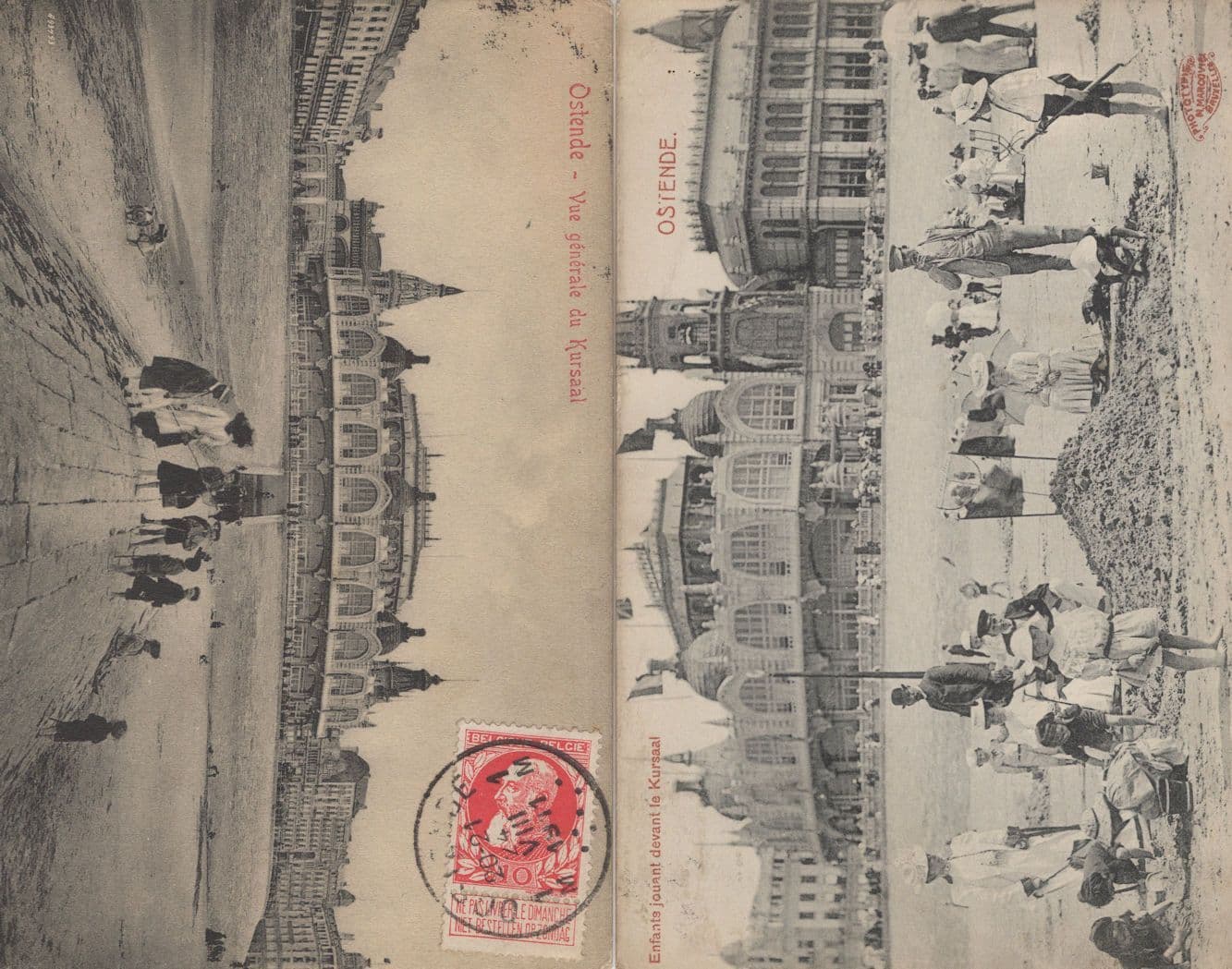 Ostende Enfants At Kursaal Unique Uniform Man Belgium 2x Postcard