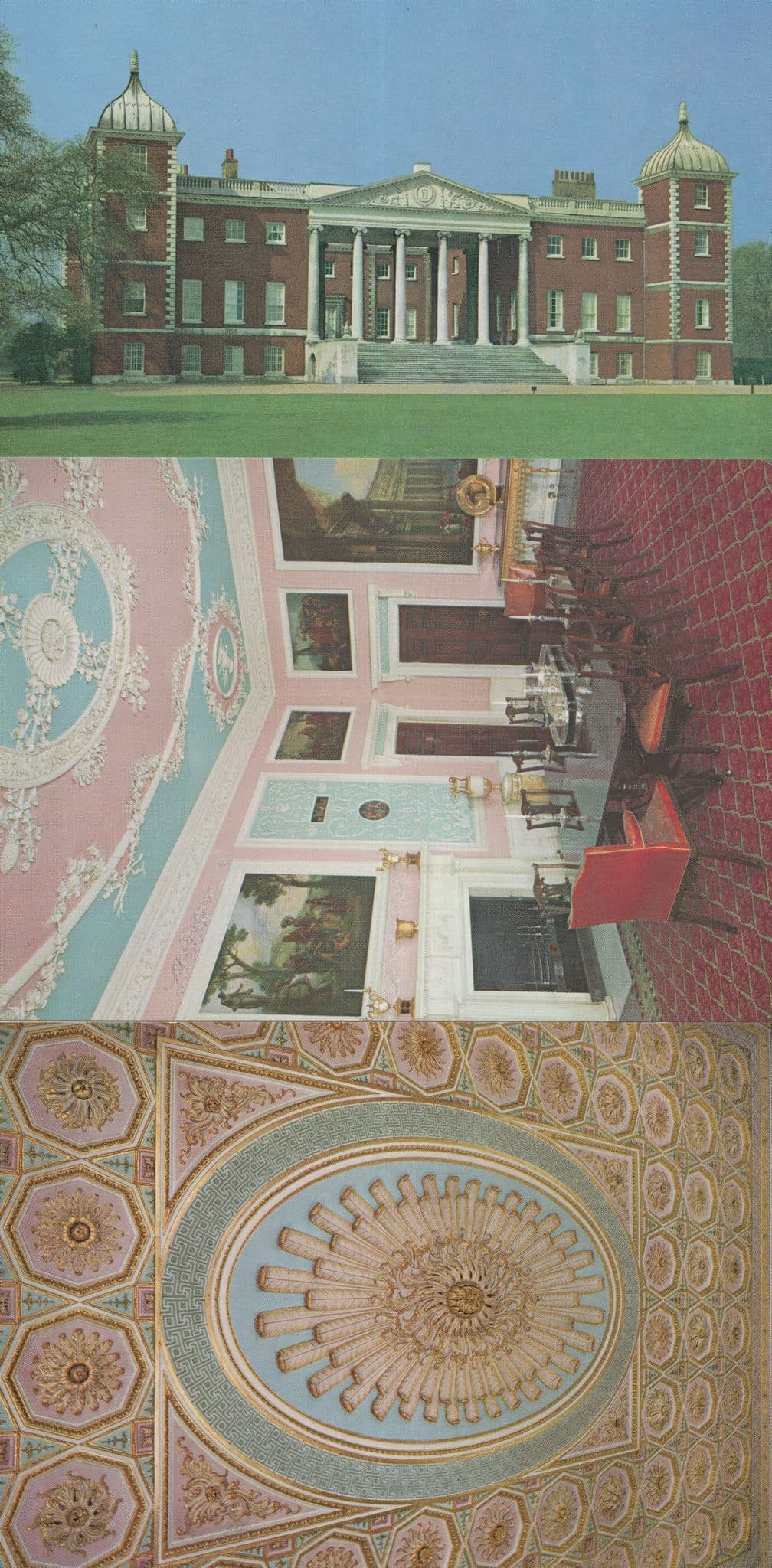 Osterley Park House Eating Room Drawing Ceiling 3x Postcard s