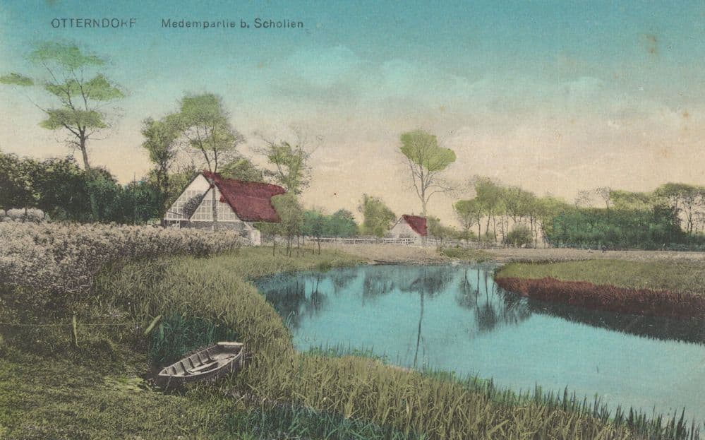Otterndorf Medampartie B Scholien Boat Old German Postcard