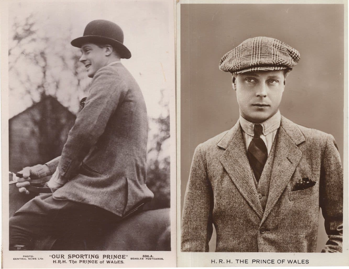 Our Sporting Prince King Edward VIII Of Wales 2x Old Postcard s