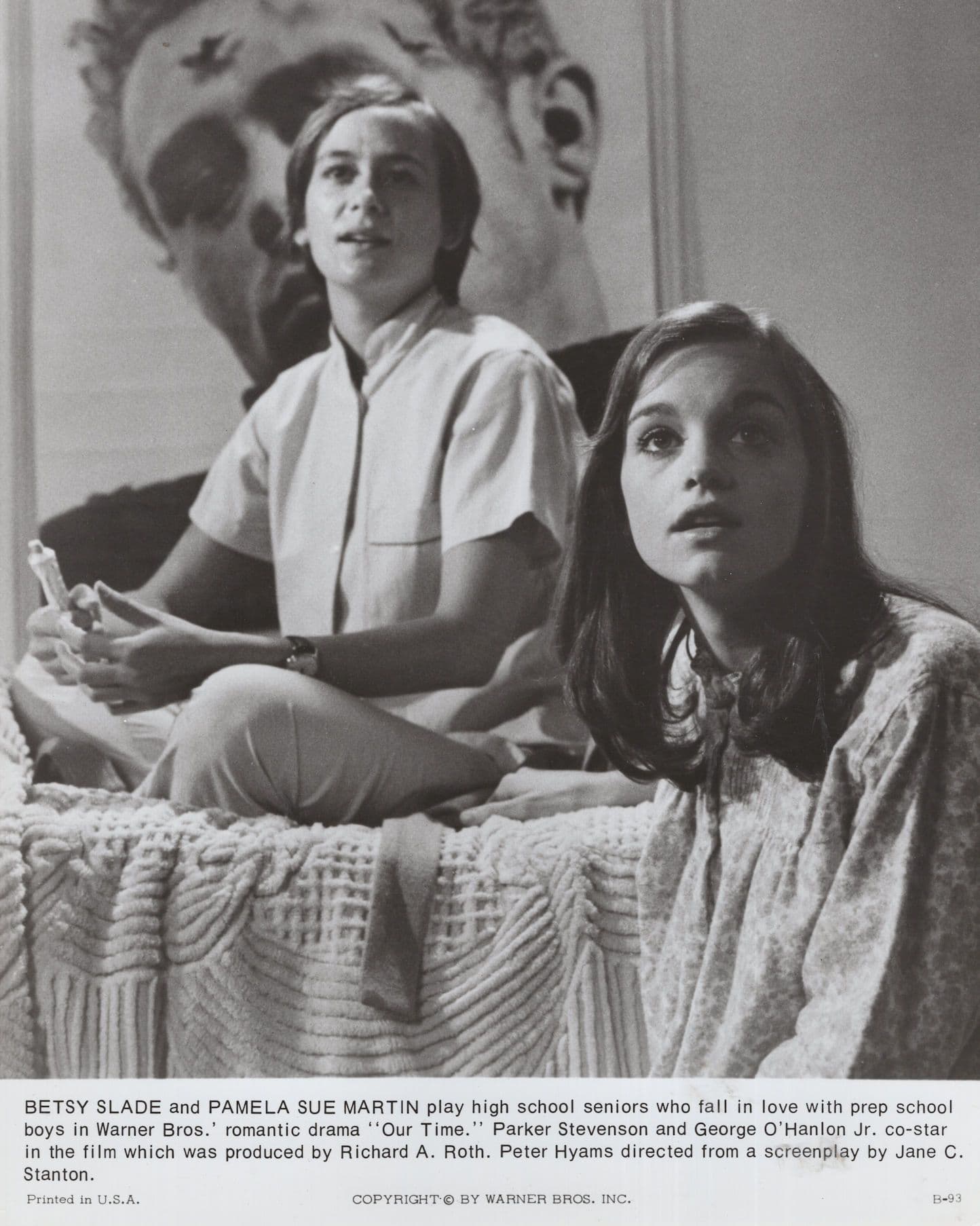 Our Time Betsy Slade Sue Martin Monochrome Film Publicity Photo