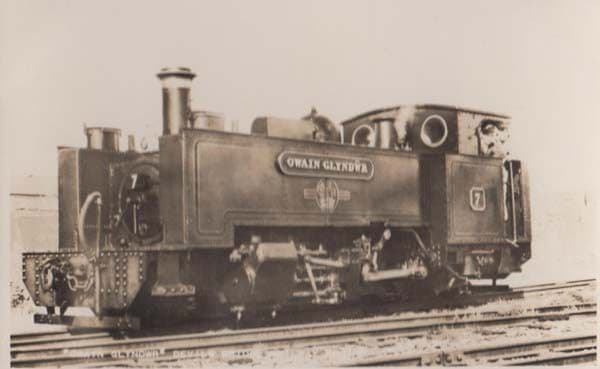 Owain Glyndwr Devils Bridge Welsh Wales Train Railway Old Real Photo Postcard