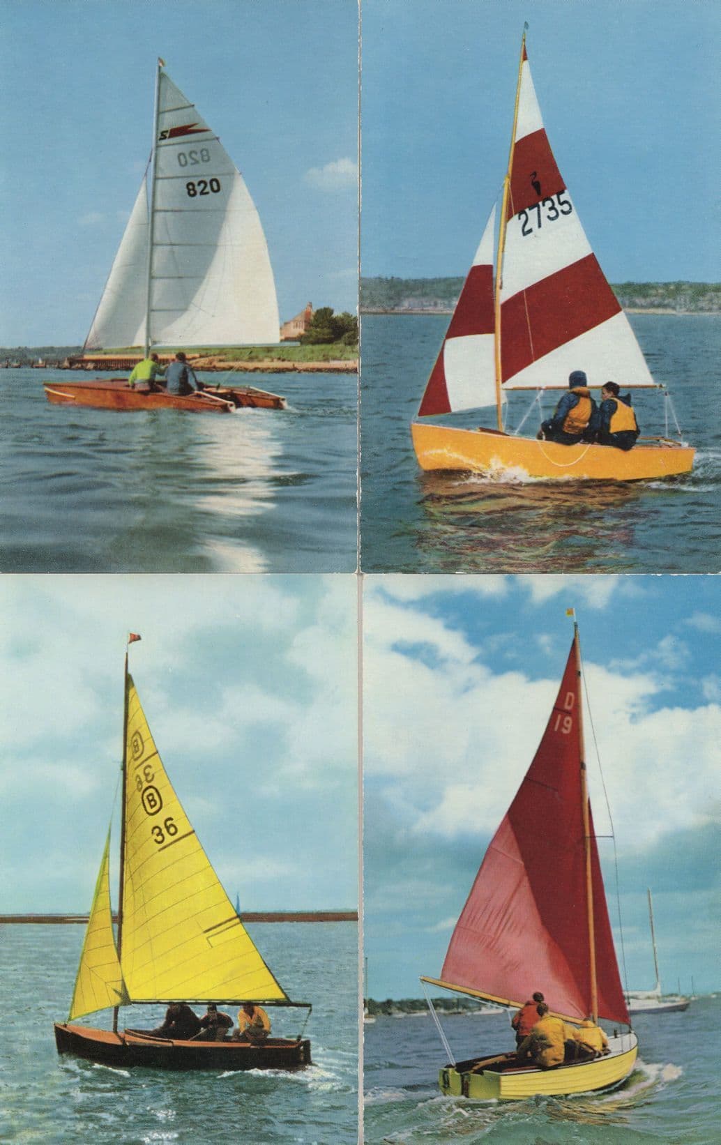 Oxey Bird Catamaran Heron 4x 1960s Sailing Ship Postcard s