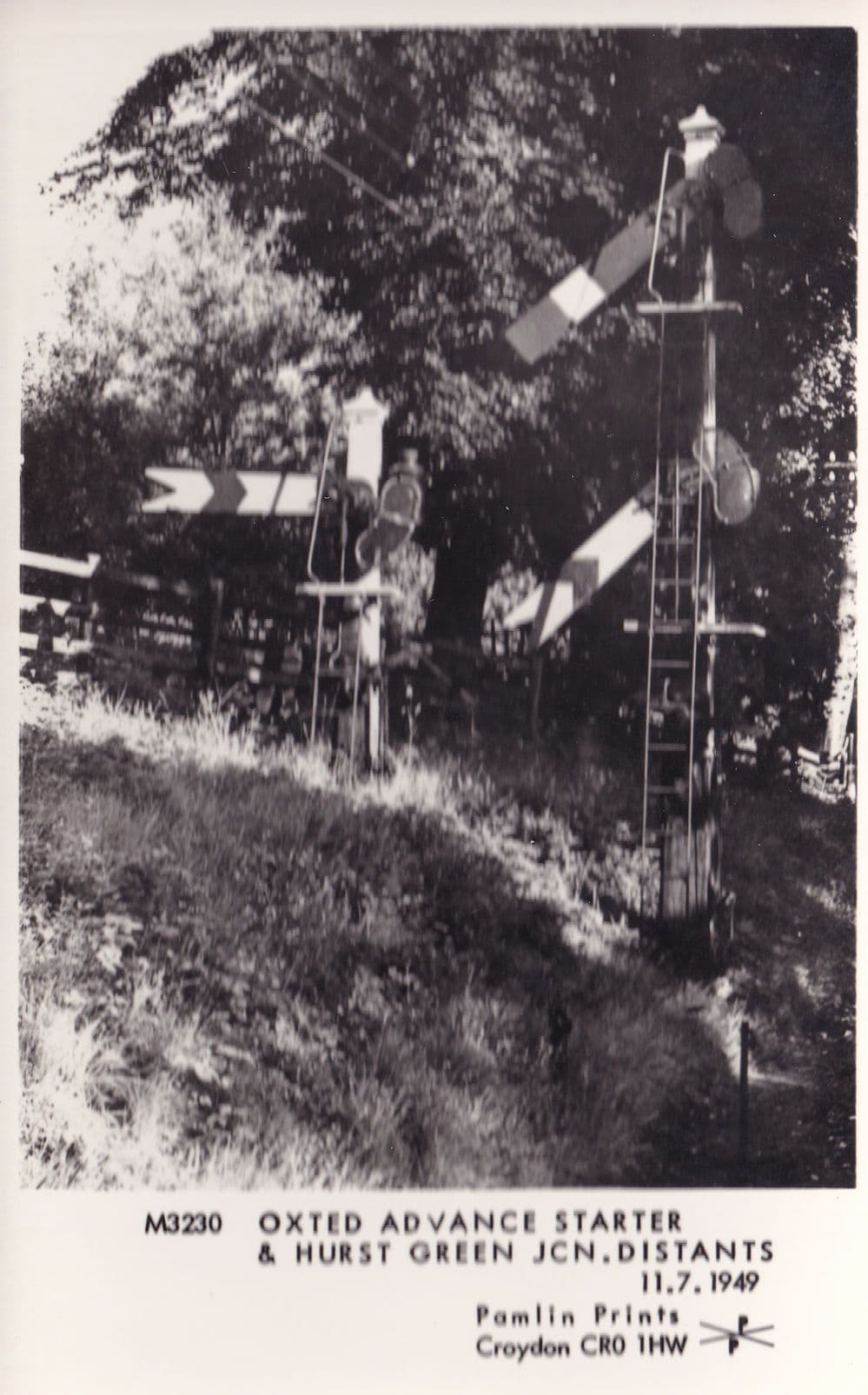 Oxted Advance Starter Hurst Green Signal Box Railway Postcard