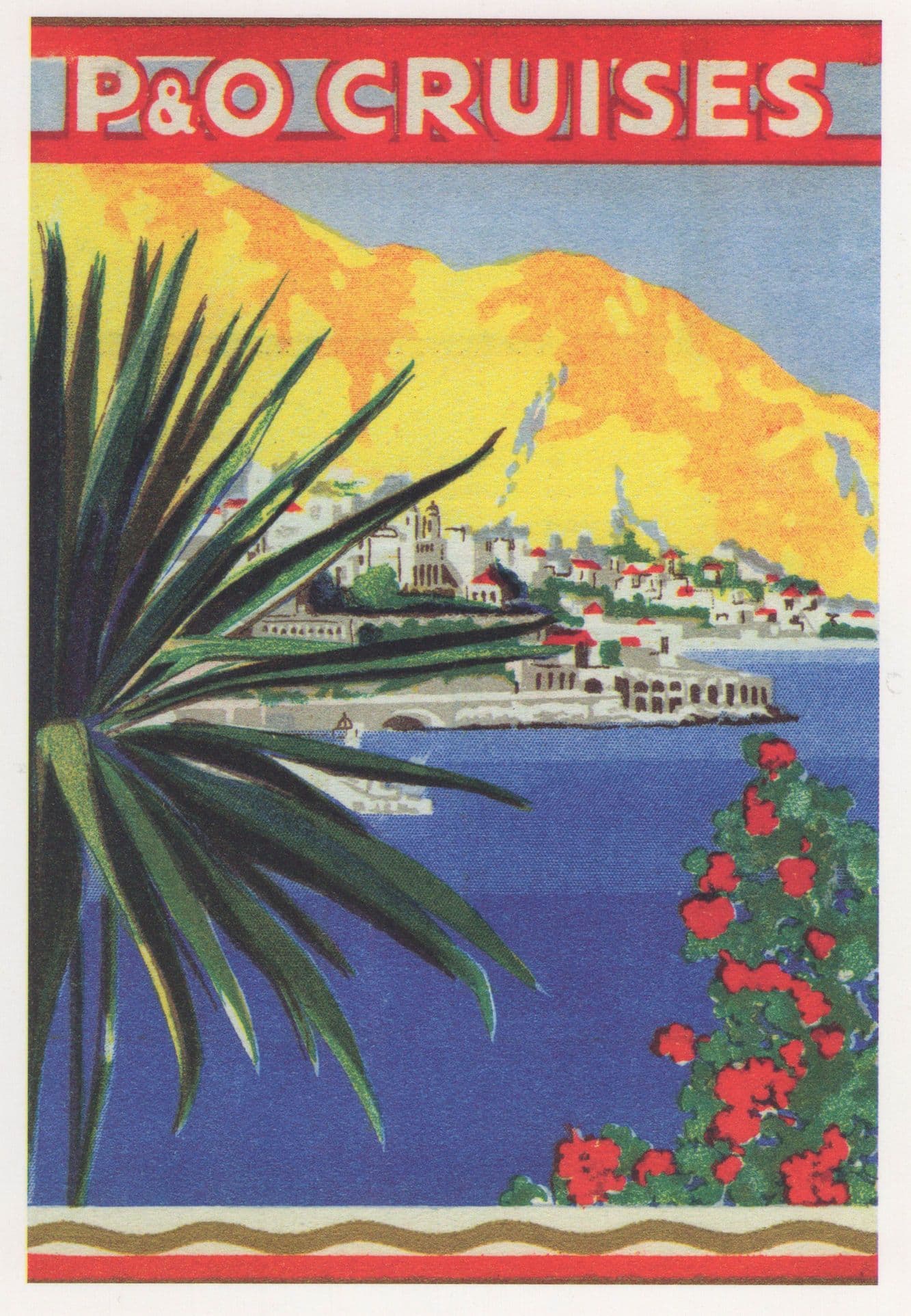 P&O Cruise Ships Viceroy Of India Rawalpindi Ship Advertising Postcard