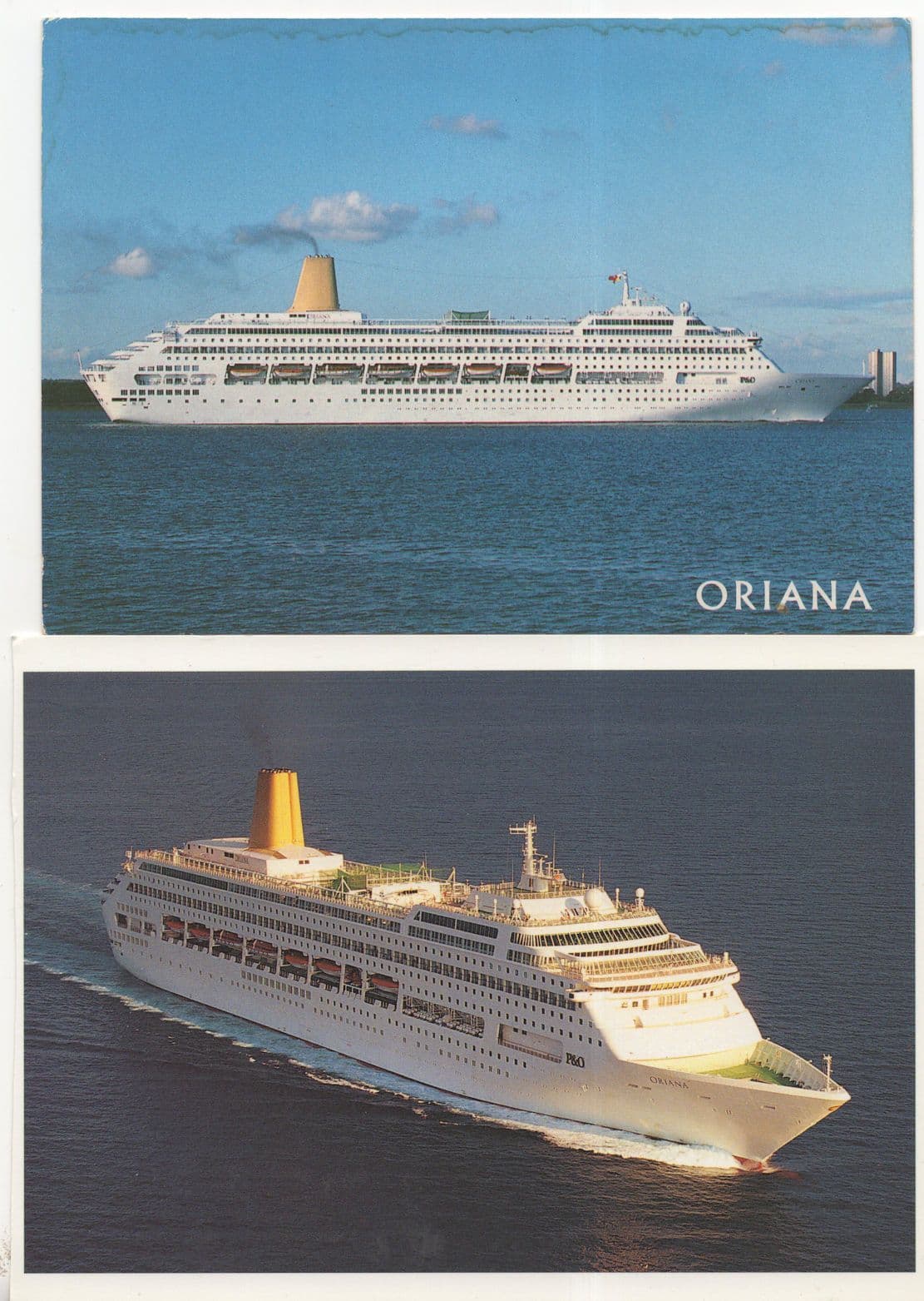 P&O Cruises SS Oriana 2x Ship Incl Advertising Postcard s