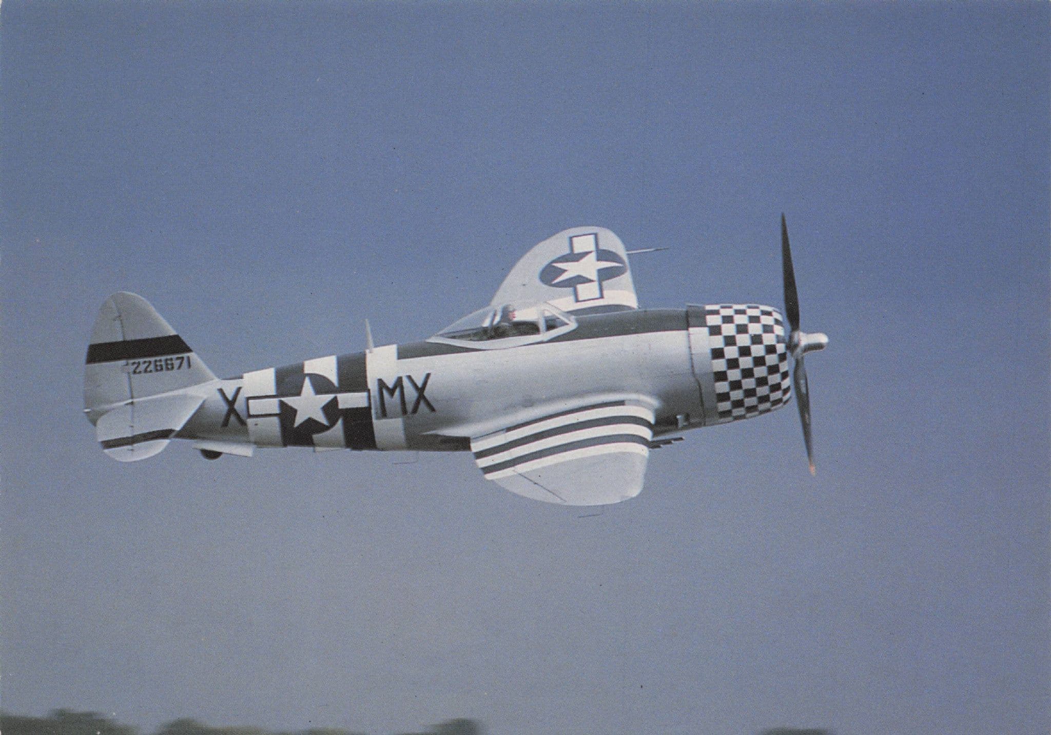 P47M Thunderbolt Military Plane Salmon Camera Photo Postcard