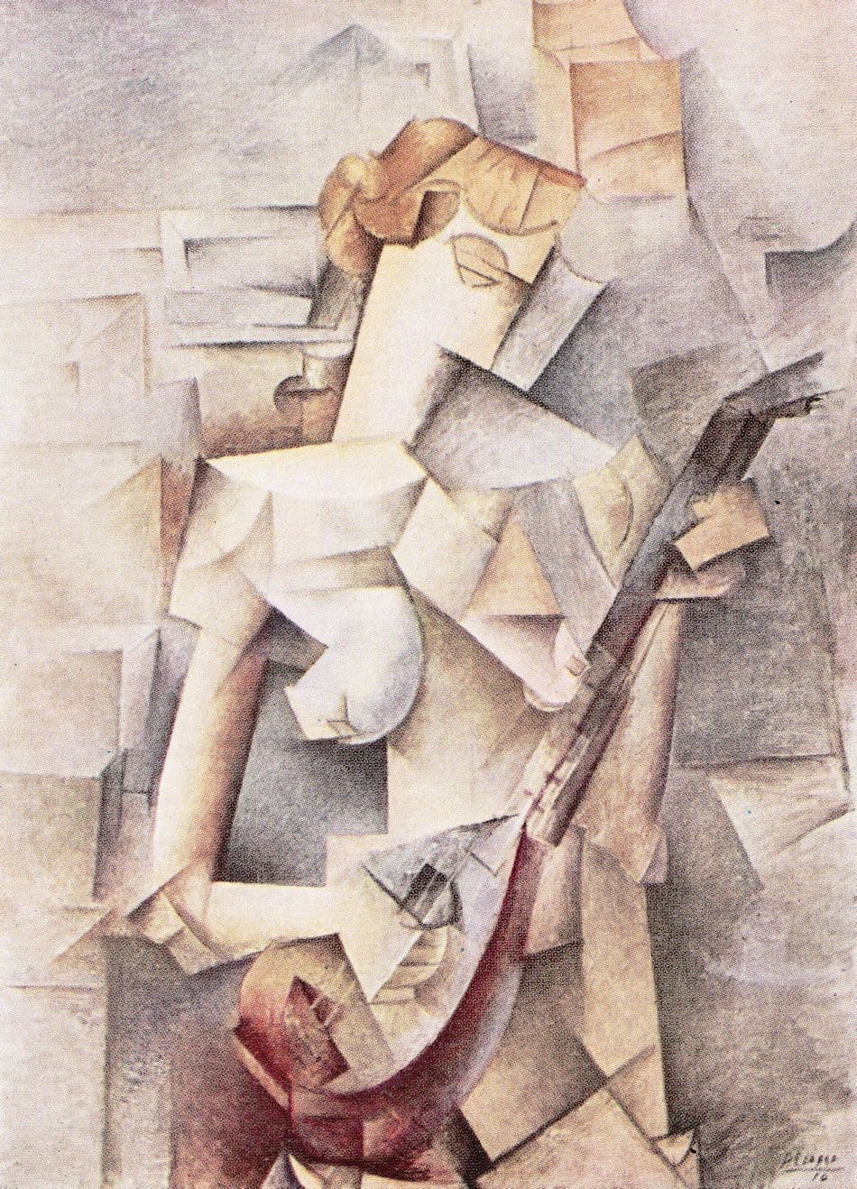 Pablo Picasso Girl With A Mandolin Painting Postcard