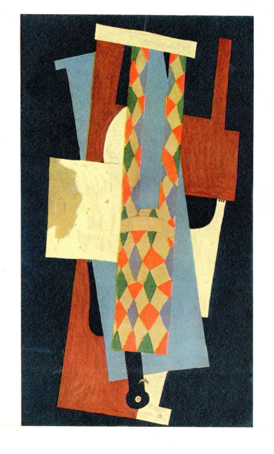 Pablo Picasso Harlequin Painting Postcard