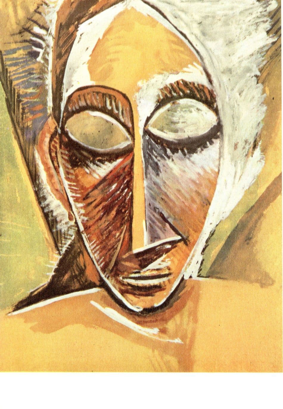 Pablo Picasso Head Koof in 1907 Painting Postcard