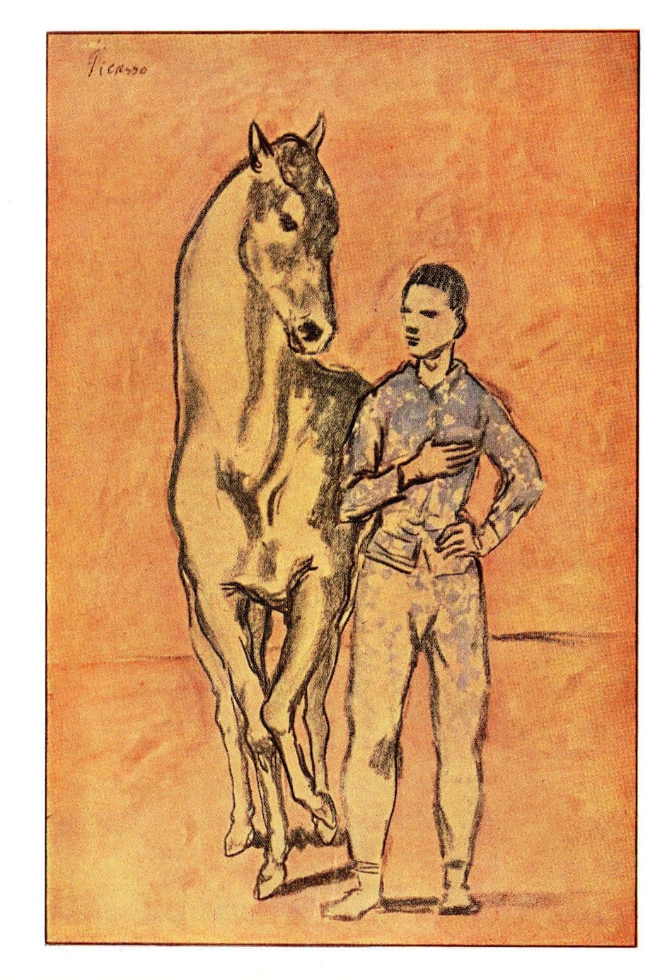 Pablo Picasso Jeune Homme Et Cheval Horse Painting Postcard
