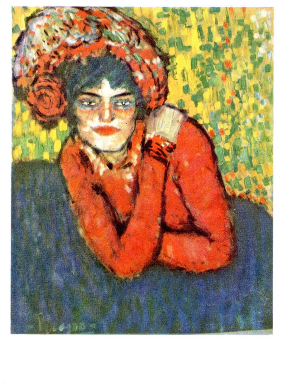 Pablo Picasso L'Attende Waiting Painting Postcard