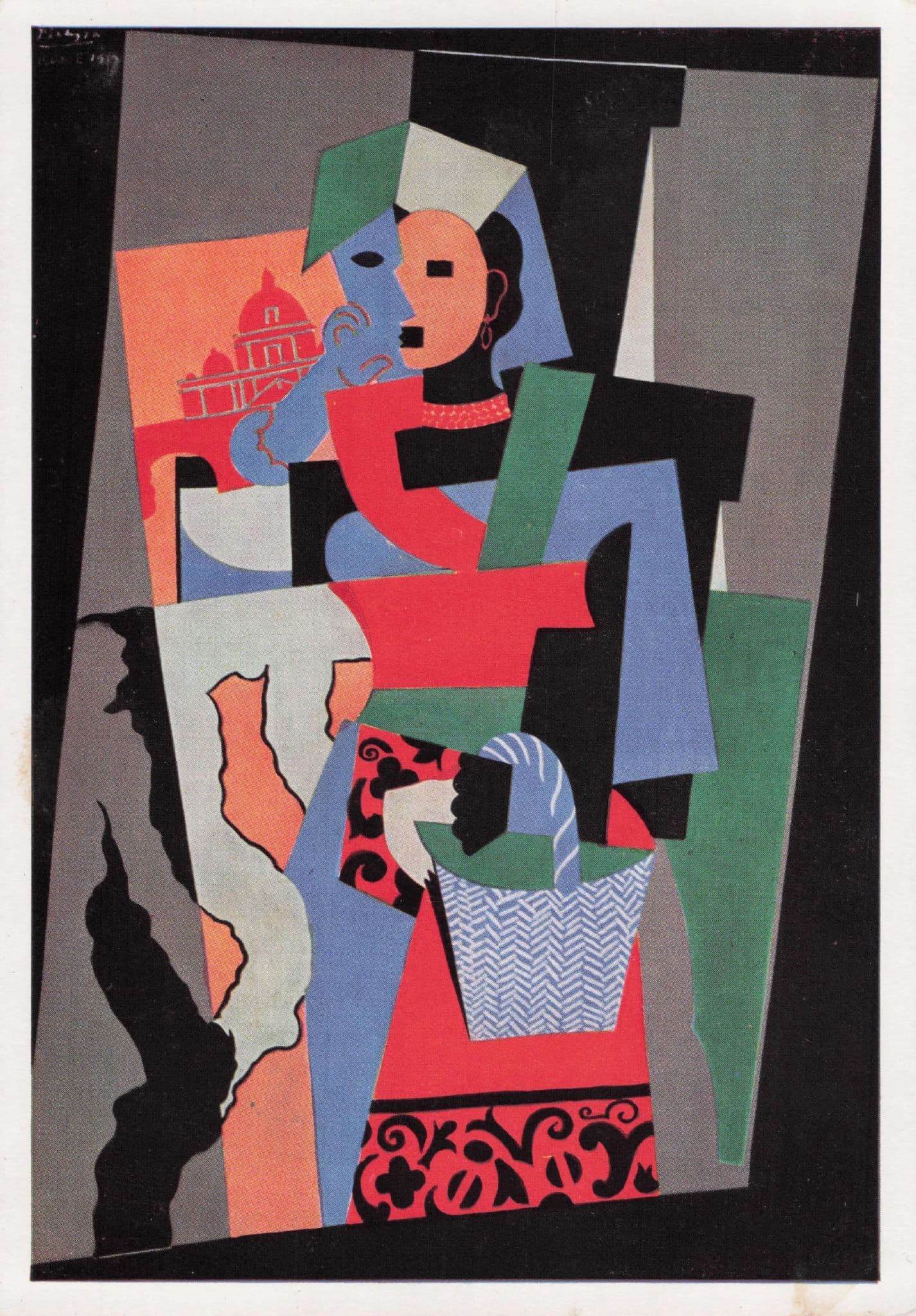 Pablo Picasso L'Italiene 1917 WW1 Painting Postcard