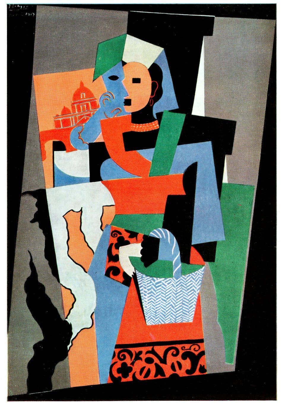 Pablo Picasso L'Italienne Soho London Gallery Painting Postcard