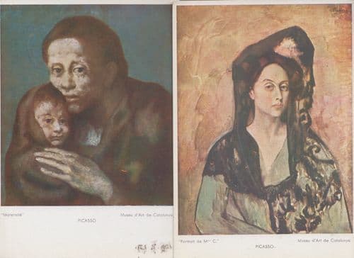 Pablo Picasso Maternite Portrait De M 2x Catalunya Art Gallery Painting Postcard