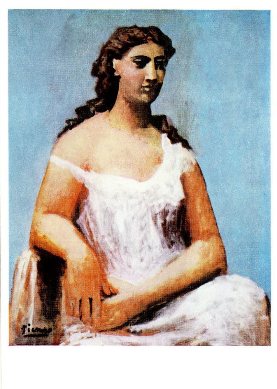 Pablo Picasso Seated Woman Tate London Art Gallery Painting Postcard