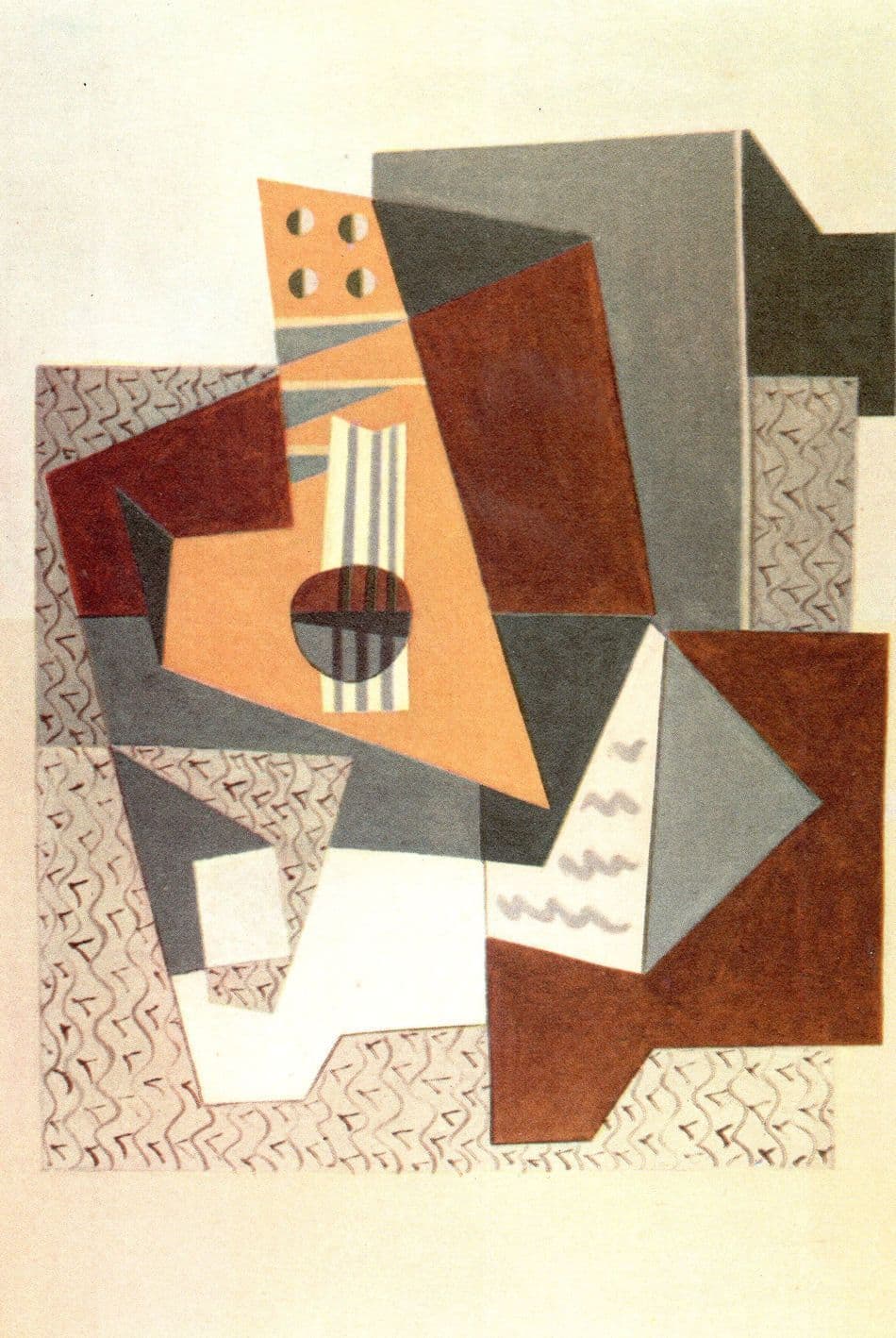 Pablo Picasso Still Life With A Guitar Painting Postcard