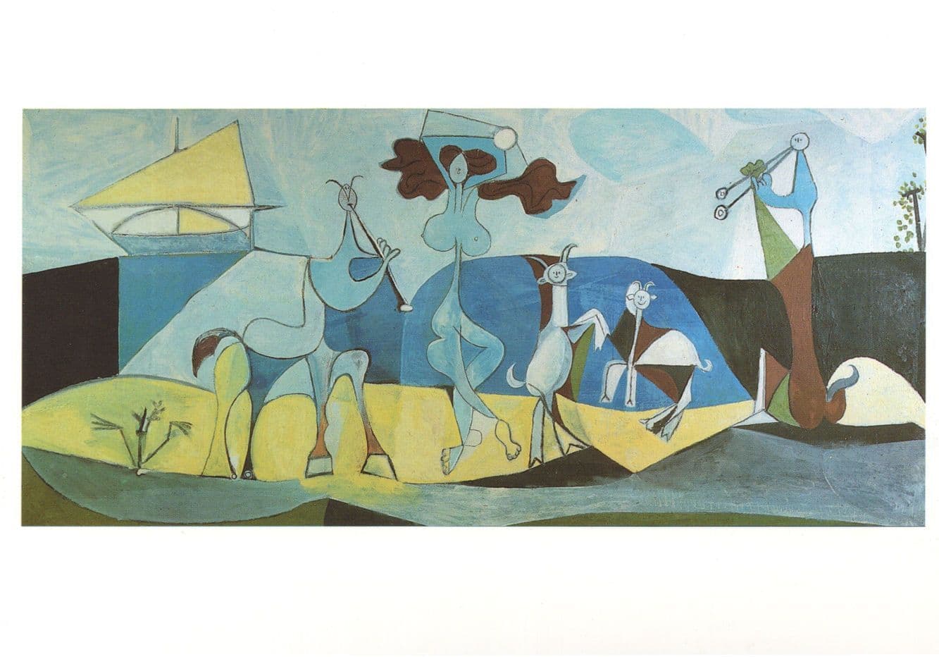 Pablo Picasso The Joy Of Living Painting Postcard