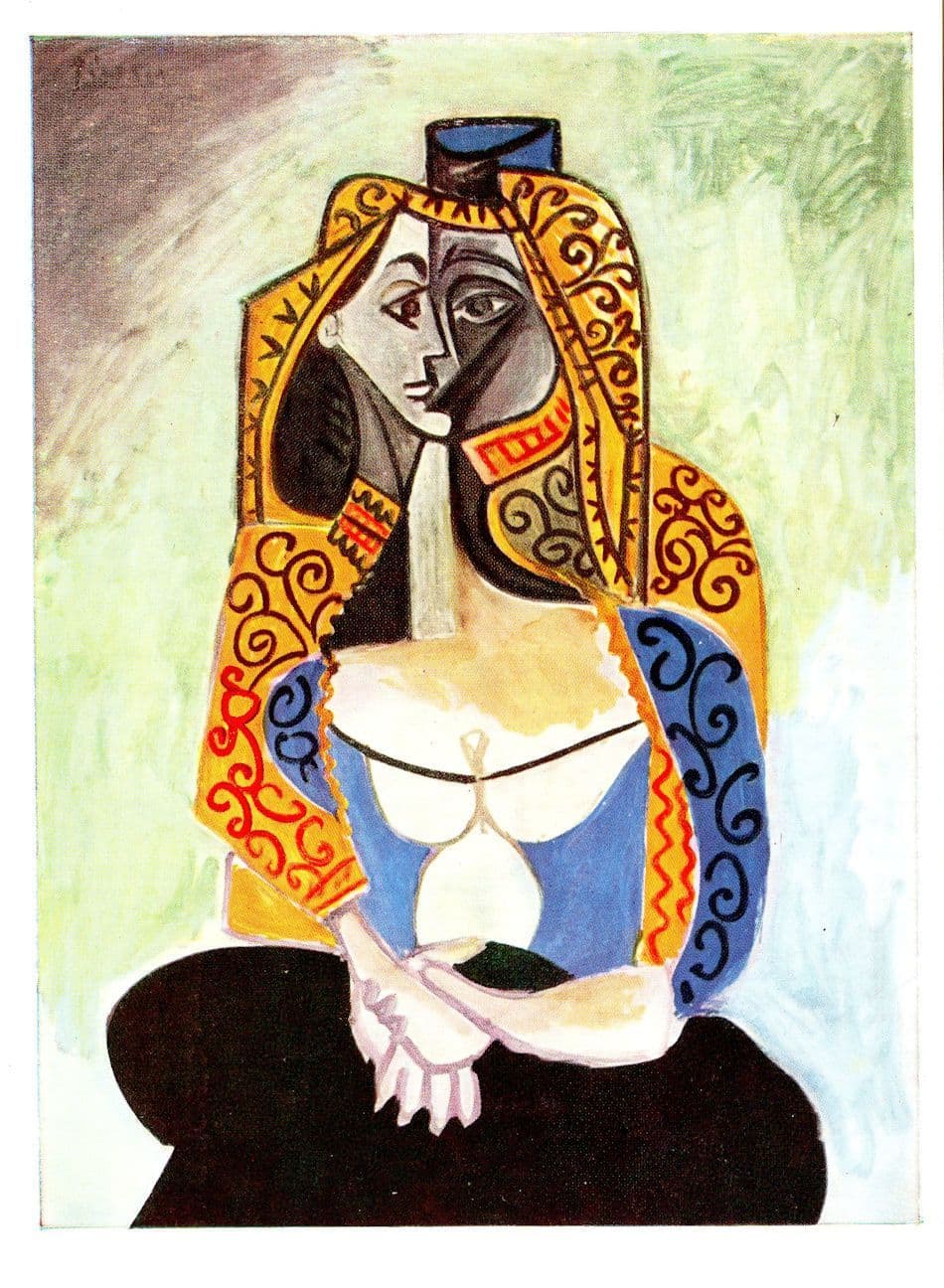 Pablo Picasso The Turkish Shawl London Soho Gallery Painting Postcard