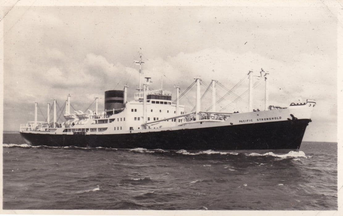 Pacific Stronghold Ship Vintage Postcard Style Photocard