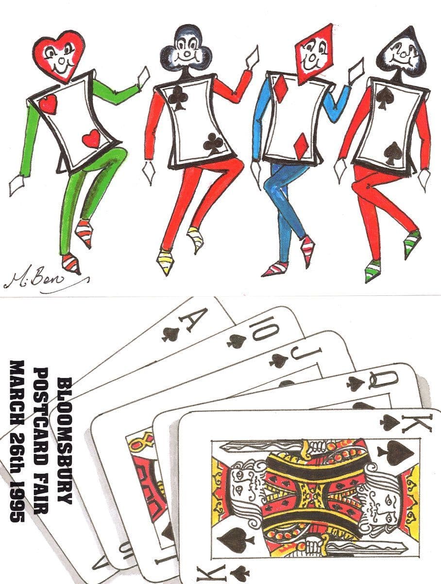 Pack Of Playing Cards 2x Exhibition Ltd Edn Advertising Postcard s