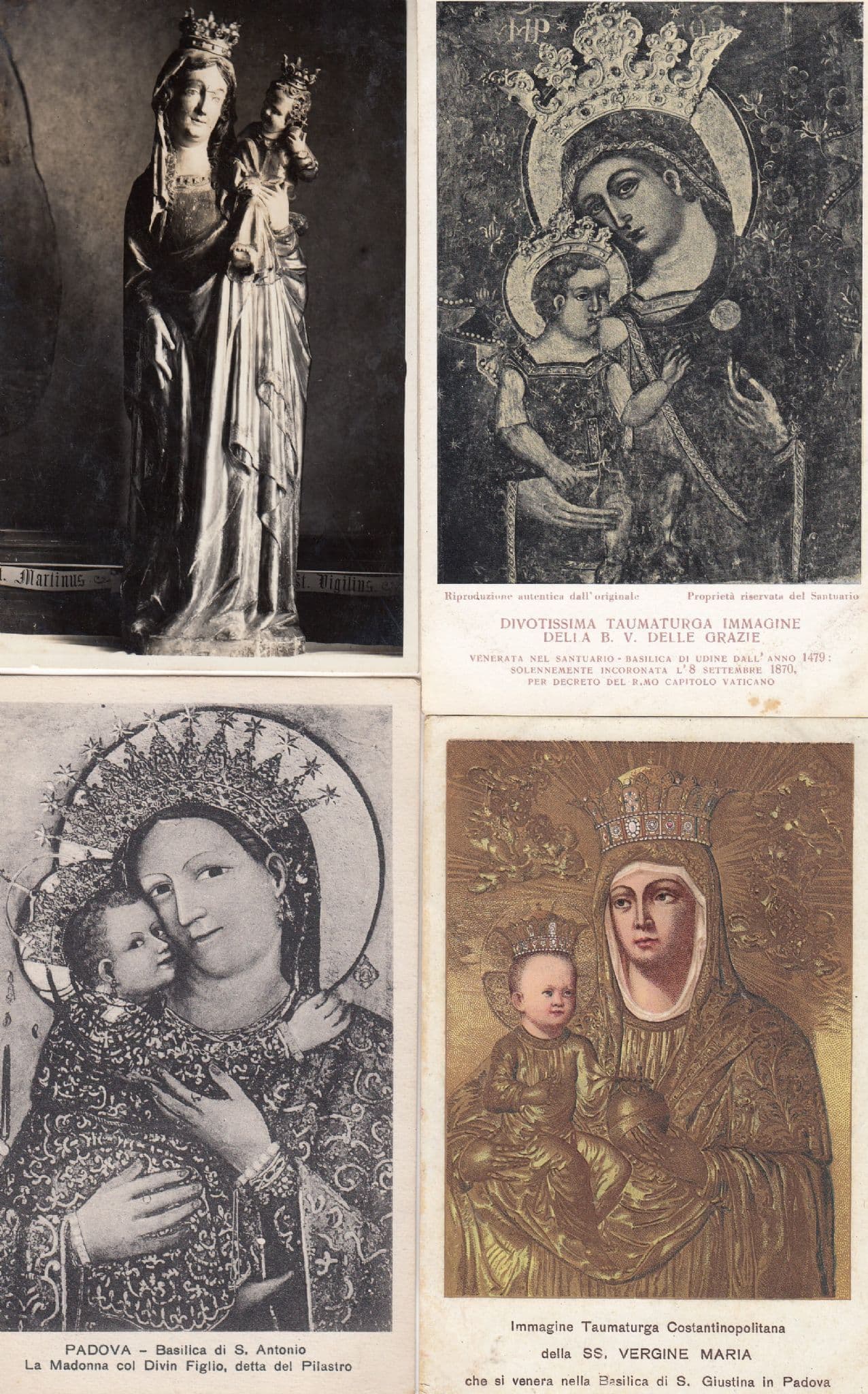 Padova Pilastro Della Grazie Della Holy Mary Vierge 4x Postcard s
