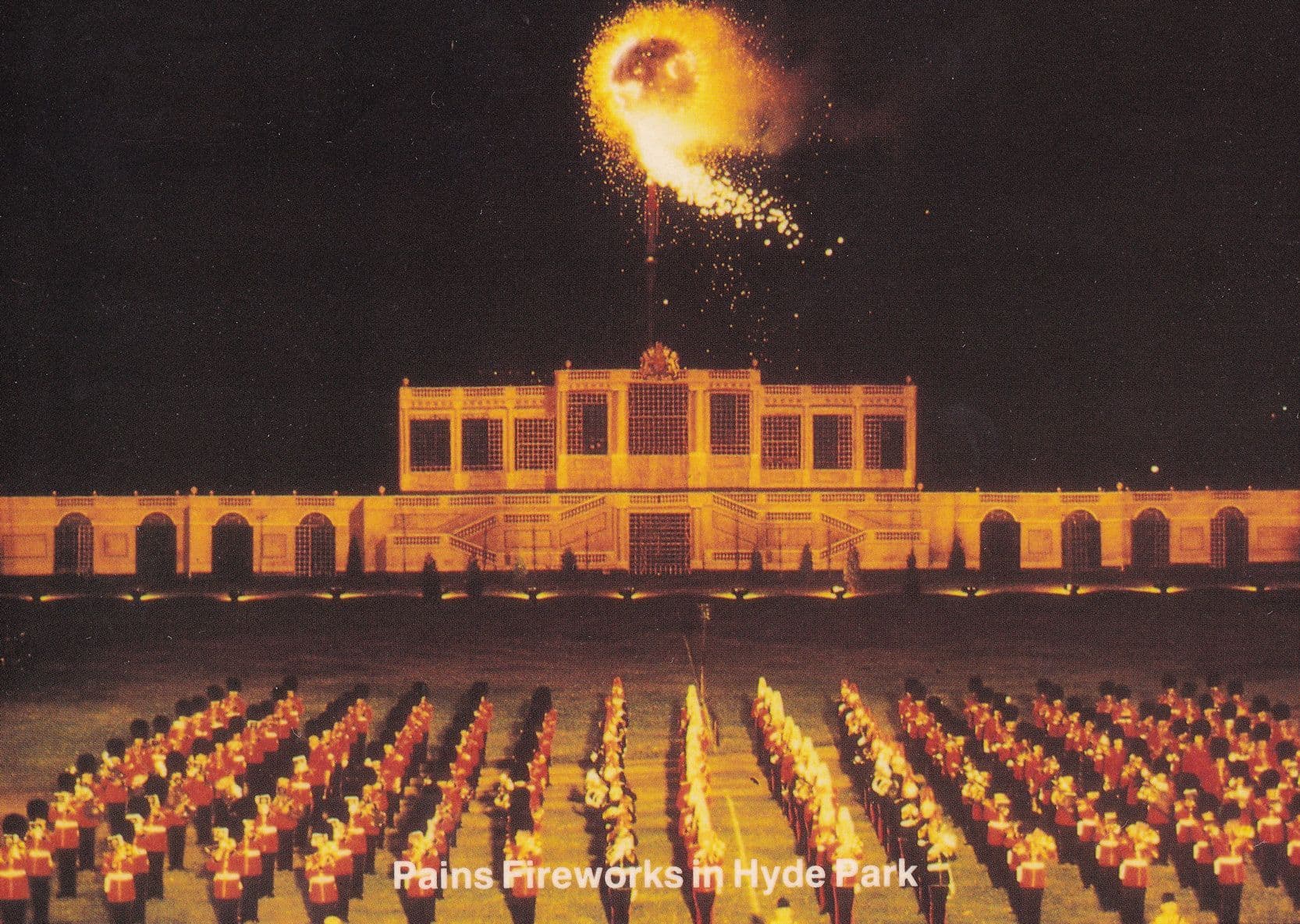 Pains Fireworks Display at Hyde Park London Limited Edition Postcard