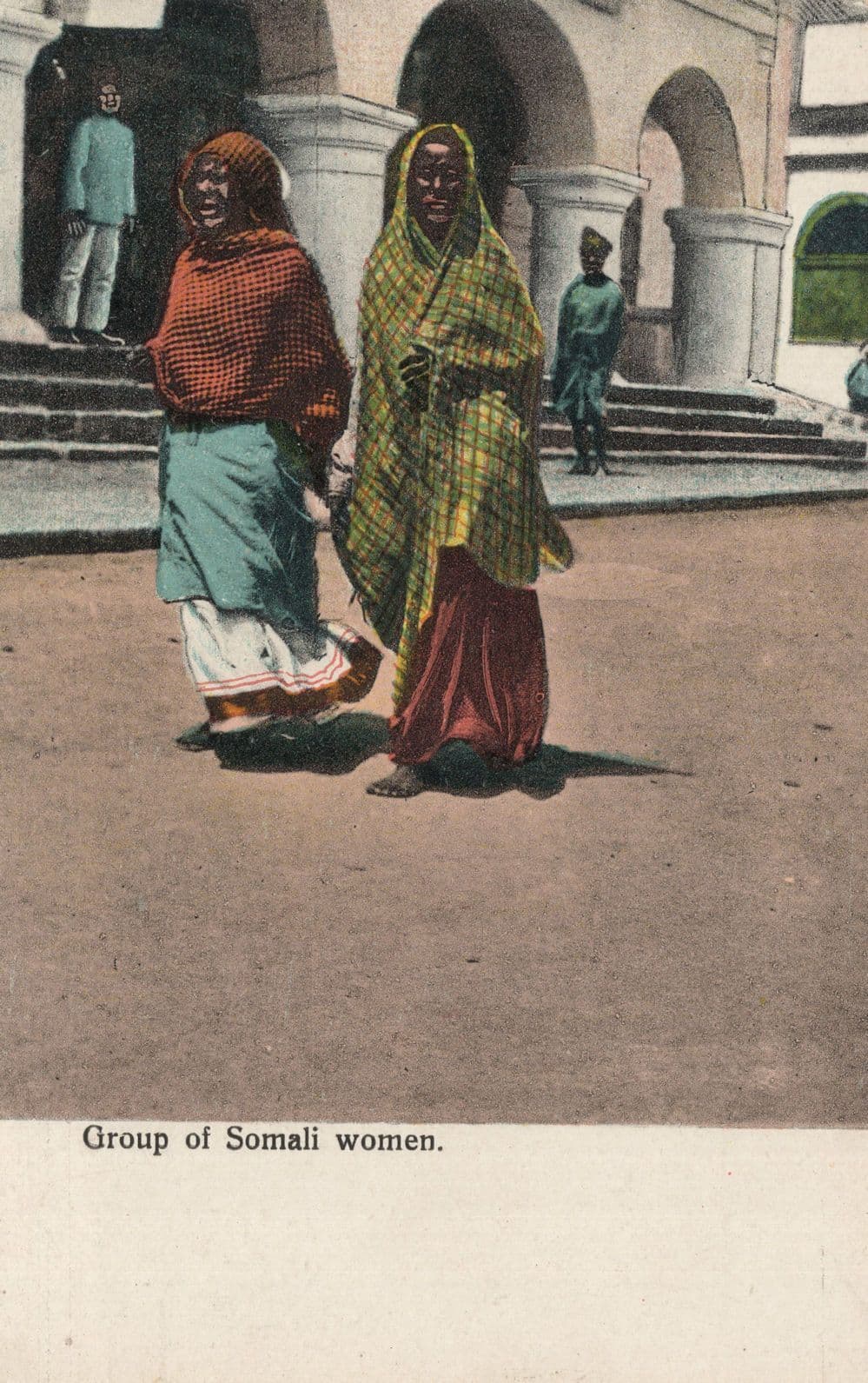 Pair of Angry Somali Women Group Antique African Postcard