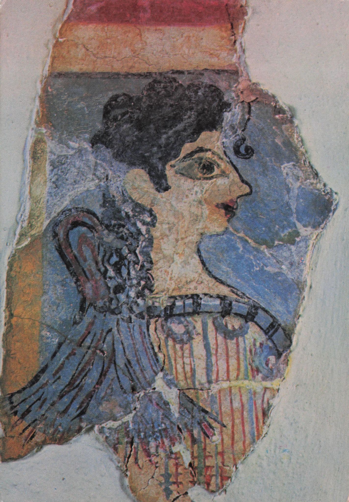 Palace Of Knossos Fresco Wall Greek Art Carvings Painting Postcard
