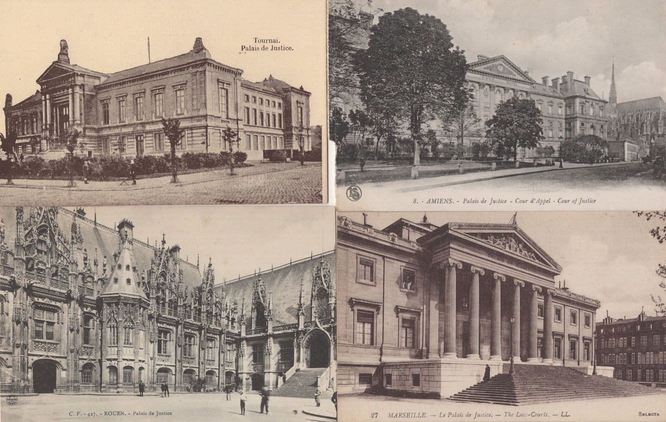Palais De Justice French 8 Antique France Law Old Postcard s