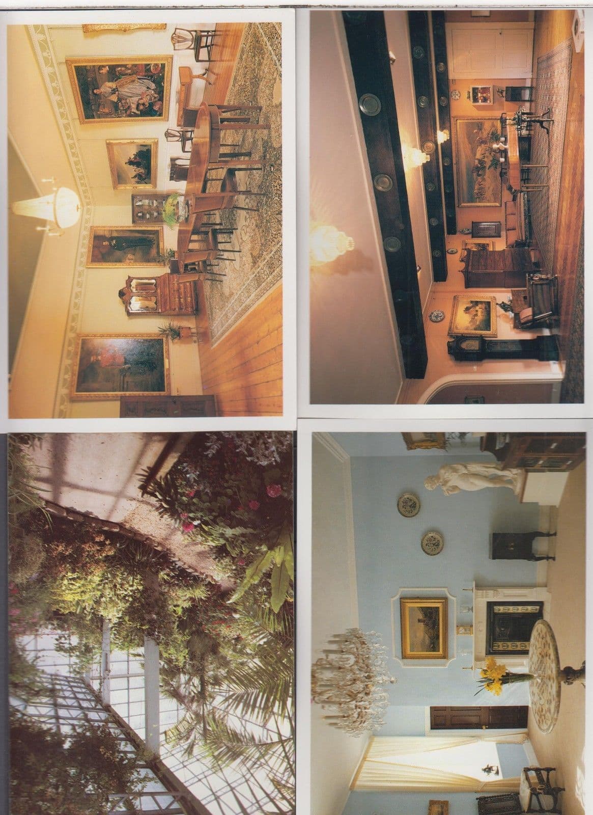 Palm Tree House Blue Room Hall Dining Room Torre Abbey Torquay Devon 4x Postcard