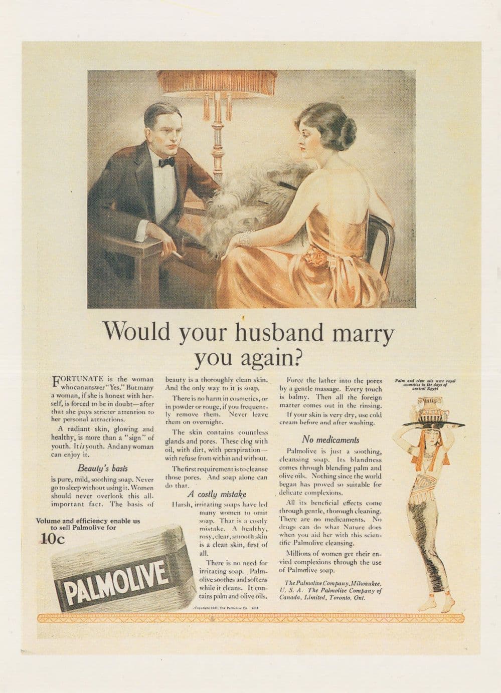 Palmolive Soap Makes You So Young Again Advertising Postcard
