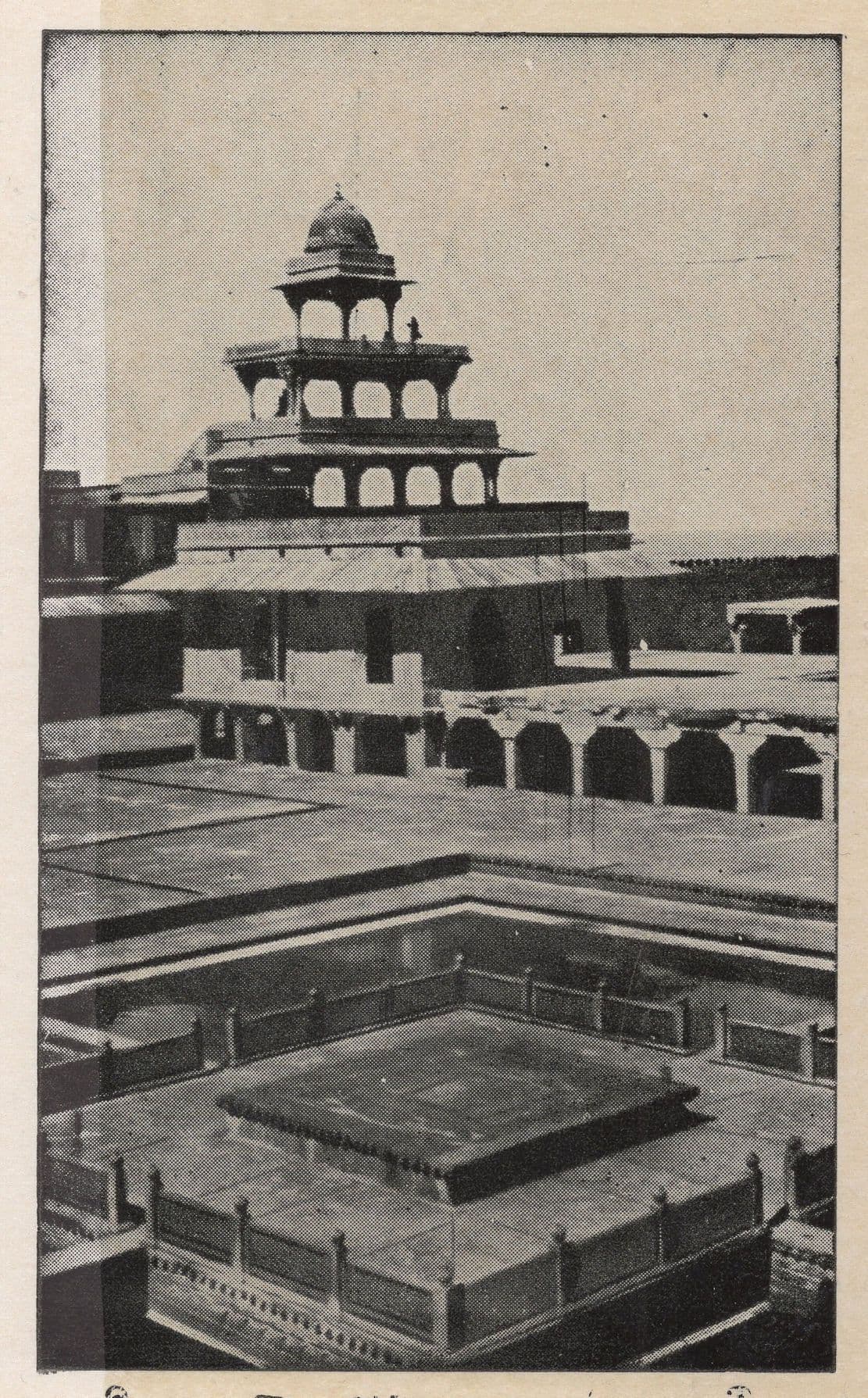 Panch Mahal Fatehpur Sikri Indian Great Akbar Harem School Postcard