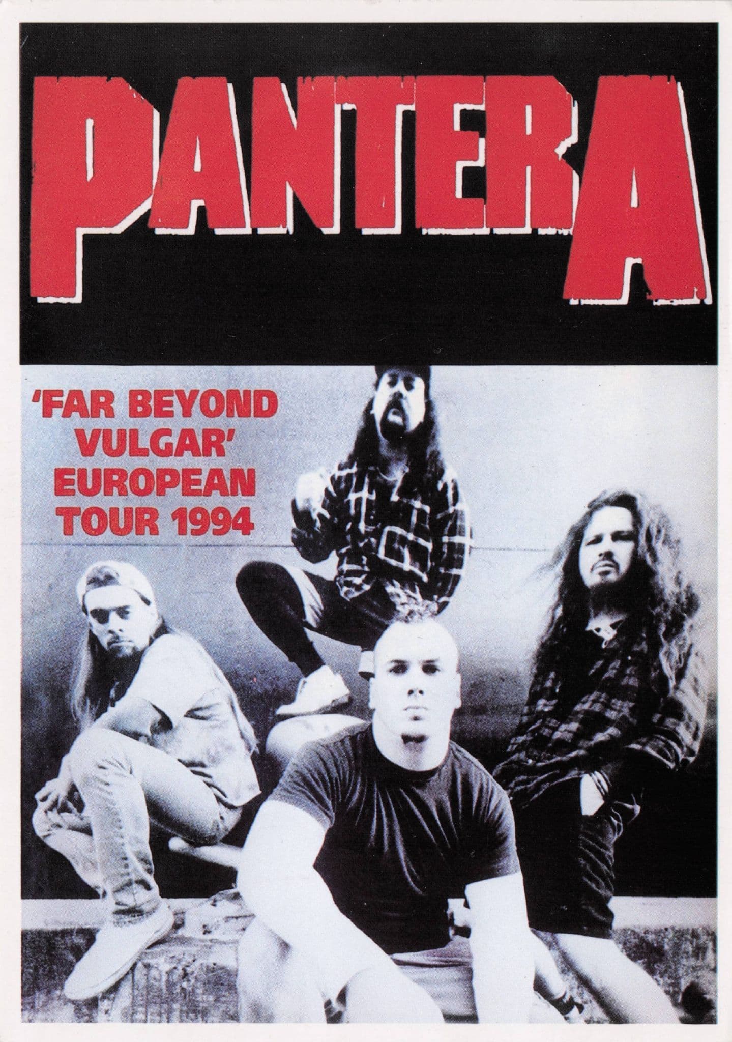 Pantera Far Beyond Vulgar Live Concert Tour Heavy Metal Poster Postcard