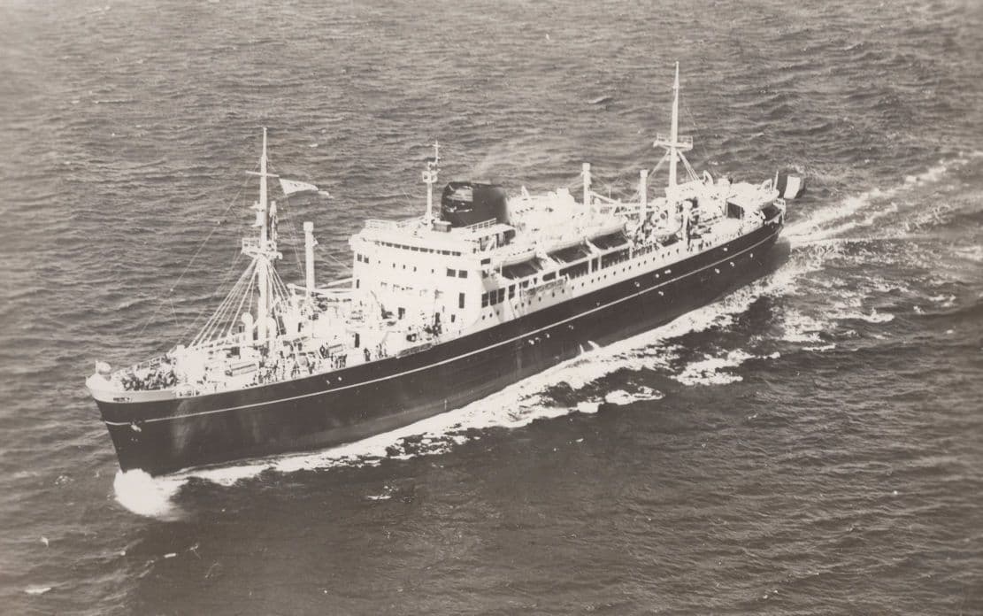 Paquebot Jean Laborde French Ship Real Photo Postcard
