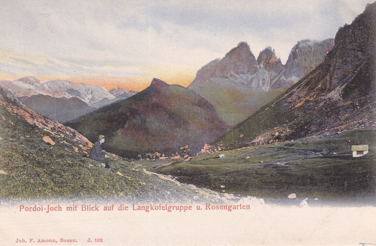 Pardoi Blick Mit Blick Langkofelgruppe Rosengarten Austria Postcard