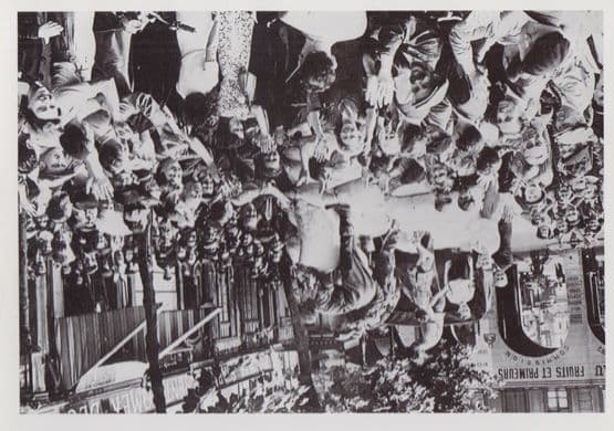 Paris Parisian Troops Celebrate Allied Troops Food Rations WW2 Military Postcard