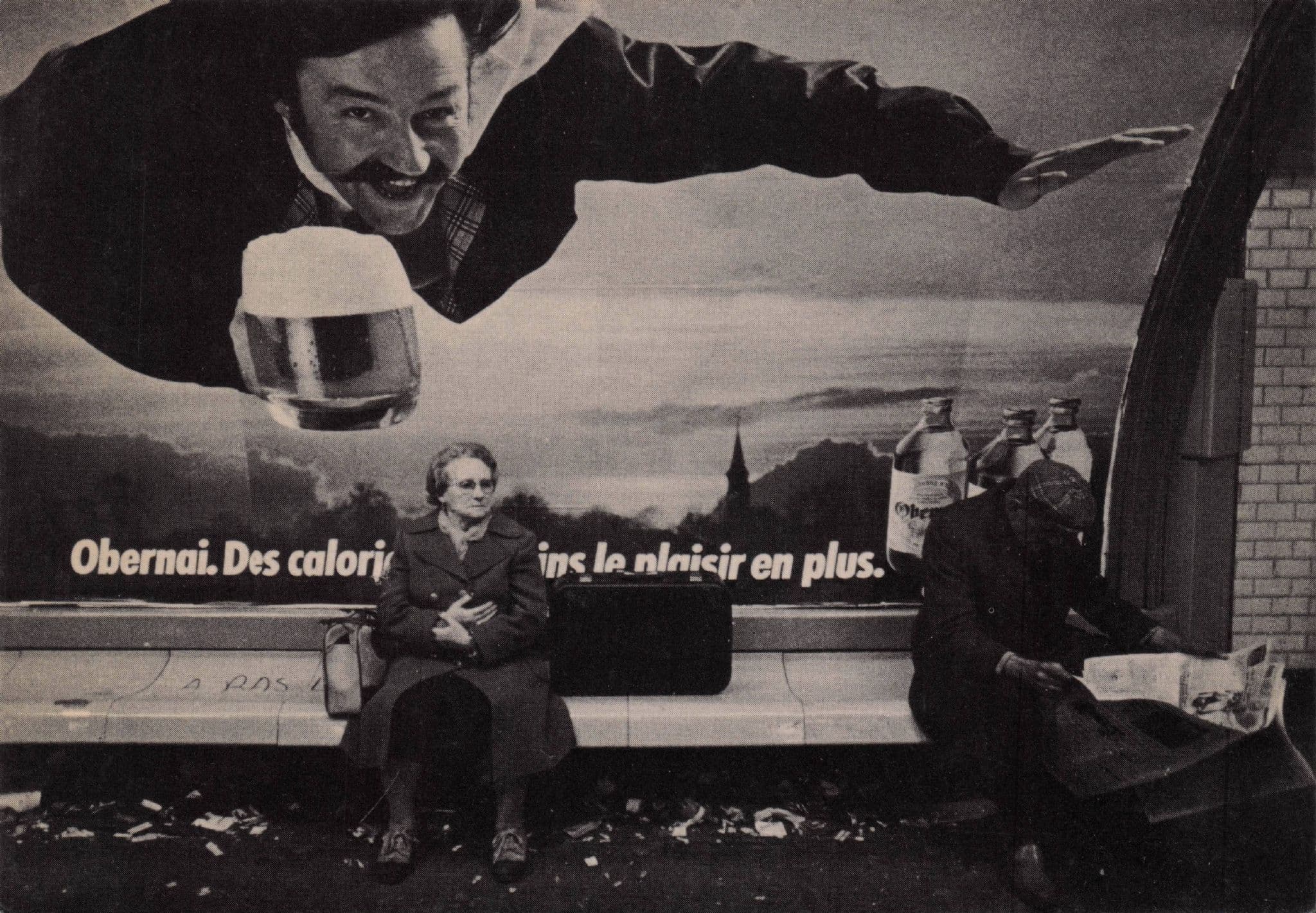 Paris Railway Metro Amazing Vintage Beer Poster Advertising Postcard