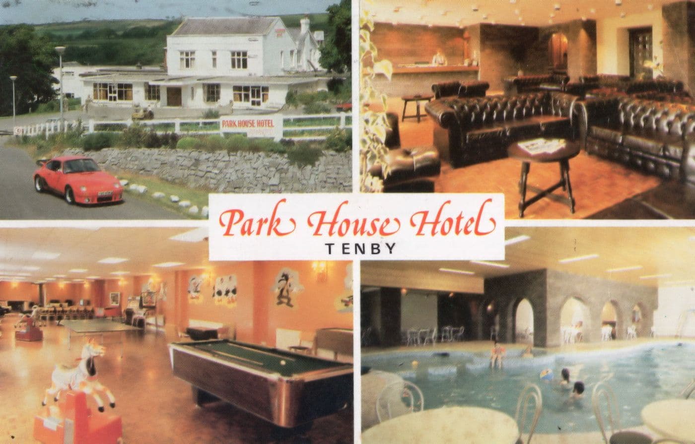 Park House Hotel Tenby Welsh 1980s Postcard
