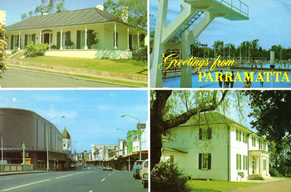 Parramatta Farm Cottage Olympic Swimming Pool Australia Postcard