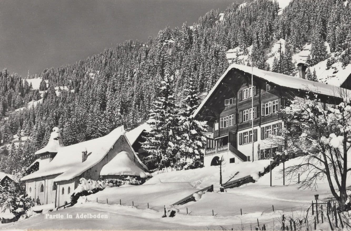 Partie In Adelboden Real Photo Switzerland Postcard