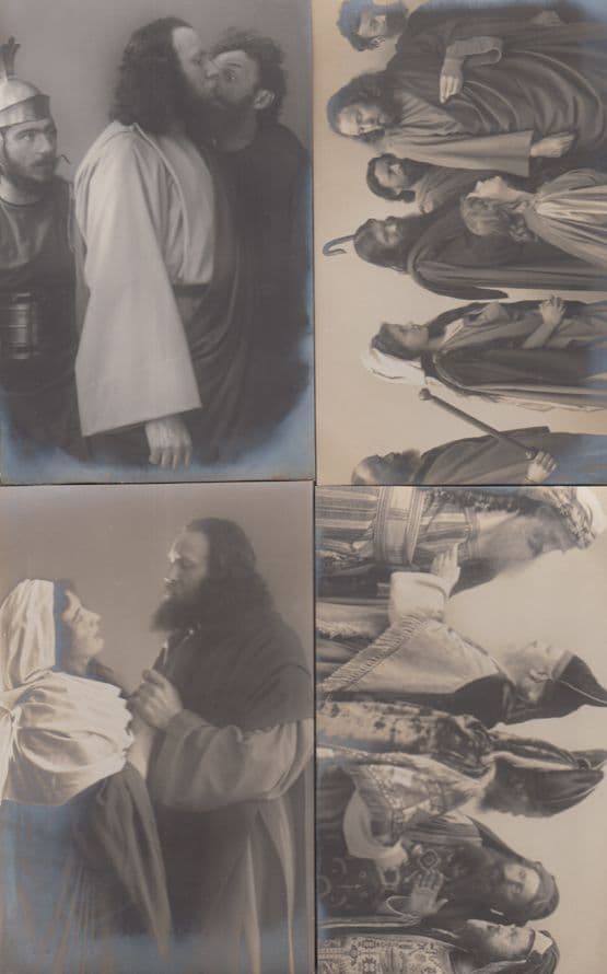 Passionsspiel Oberammergau 1910 Antique Rare Old 4x Postcard s