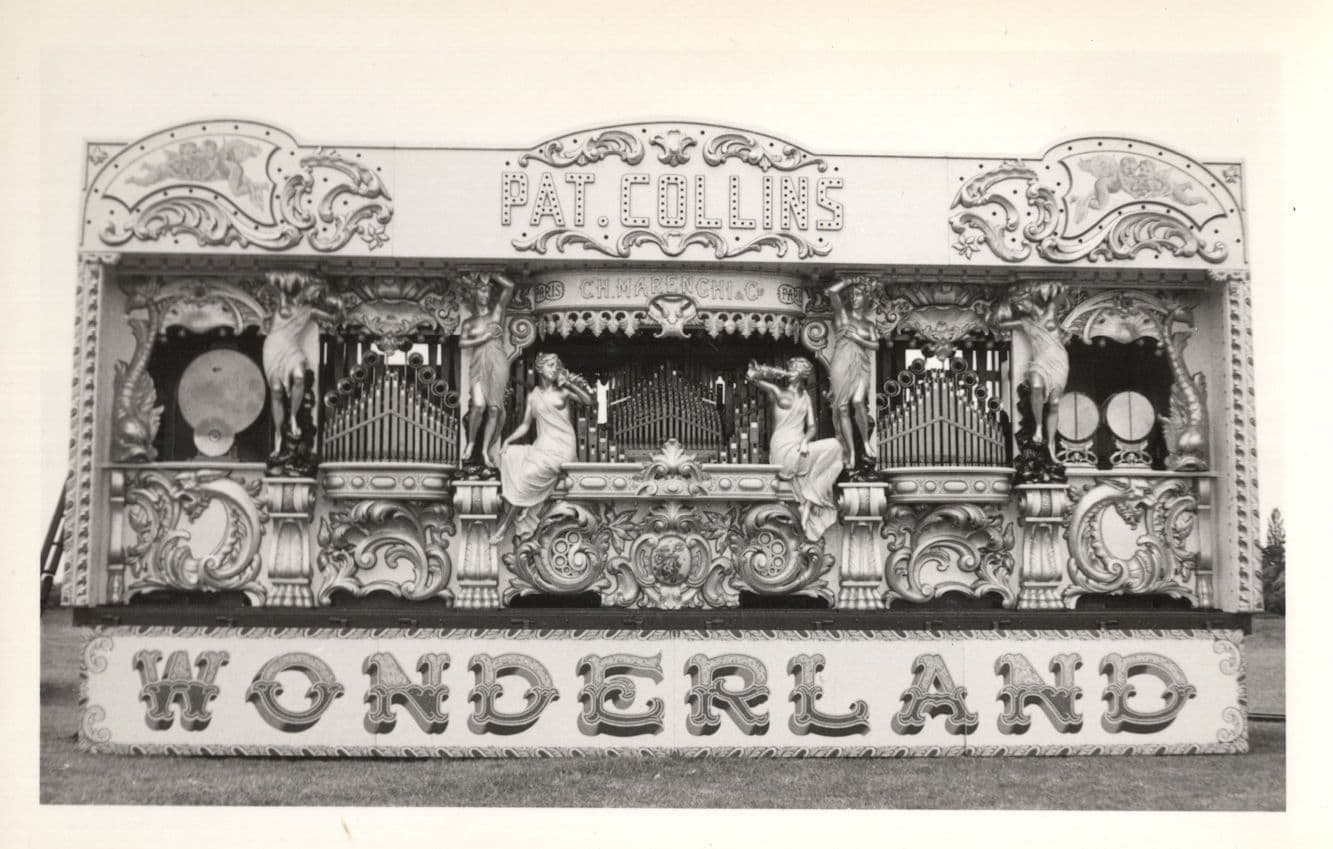 Pat Collins Wonderland Fair Carousel in Crewe Cheshire PB Postcard Photo