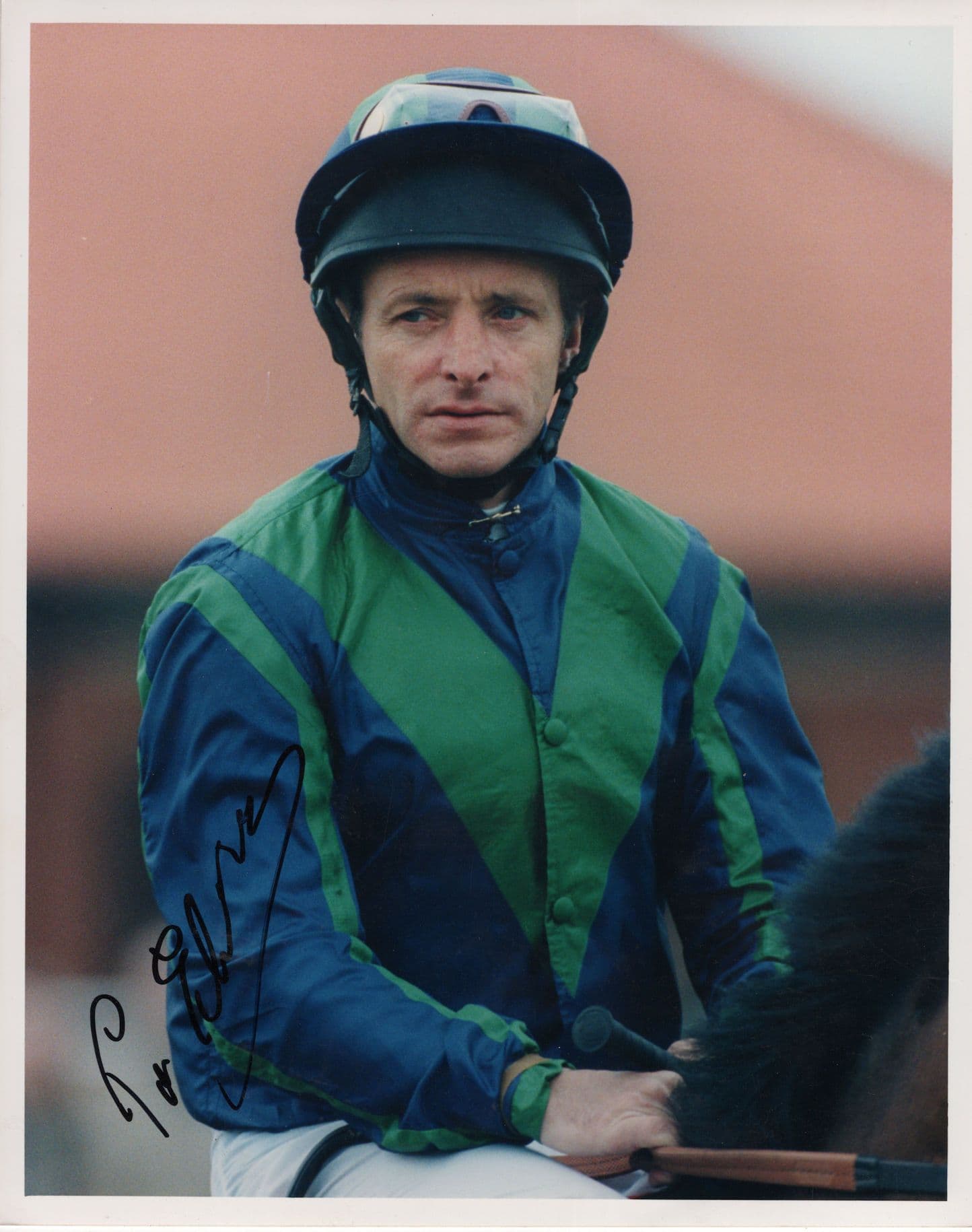 Pat Eddery Horse Racing Race Jockey Large 10x8 Hand Signed Photo