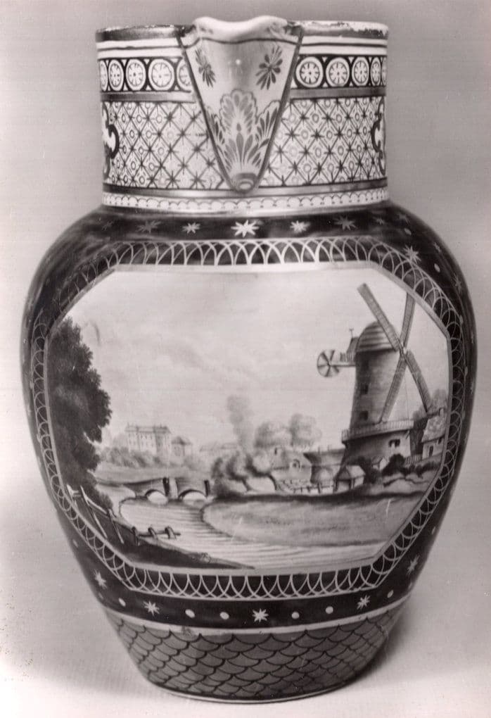 Patent Ironstone Jug William Turner Land End Stoke On Trent Postcard