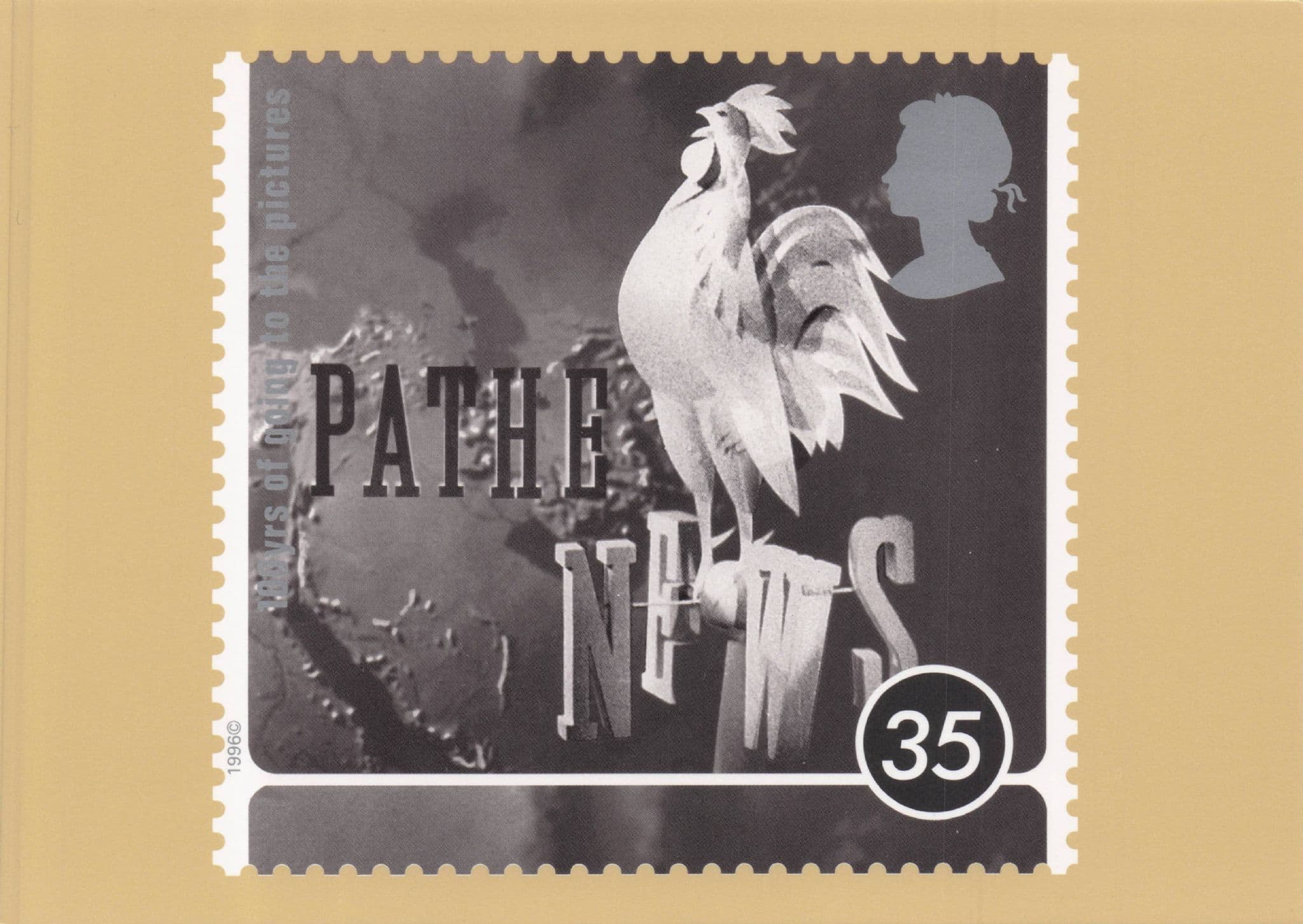 Pathe News Cinema Film Hen Bird Royal Mail Stamp Ltd Edn Postcard