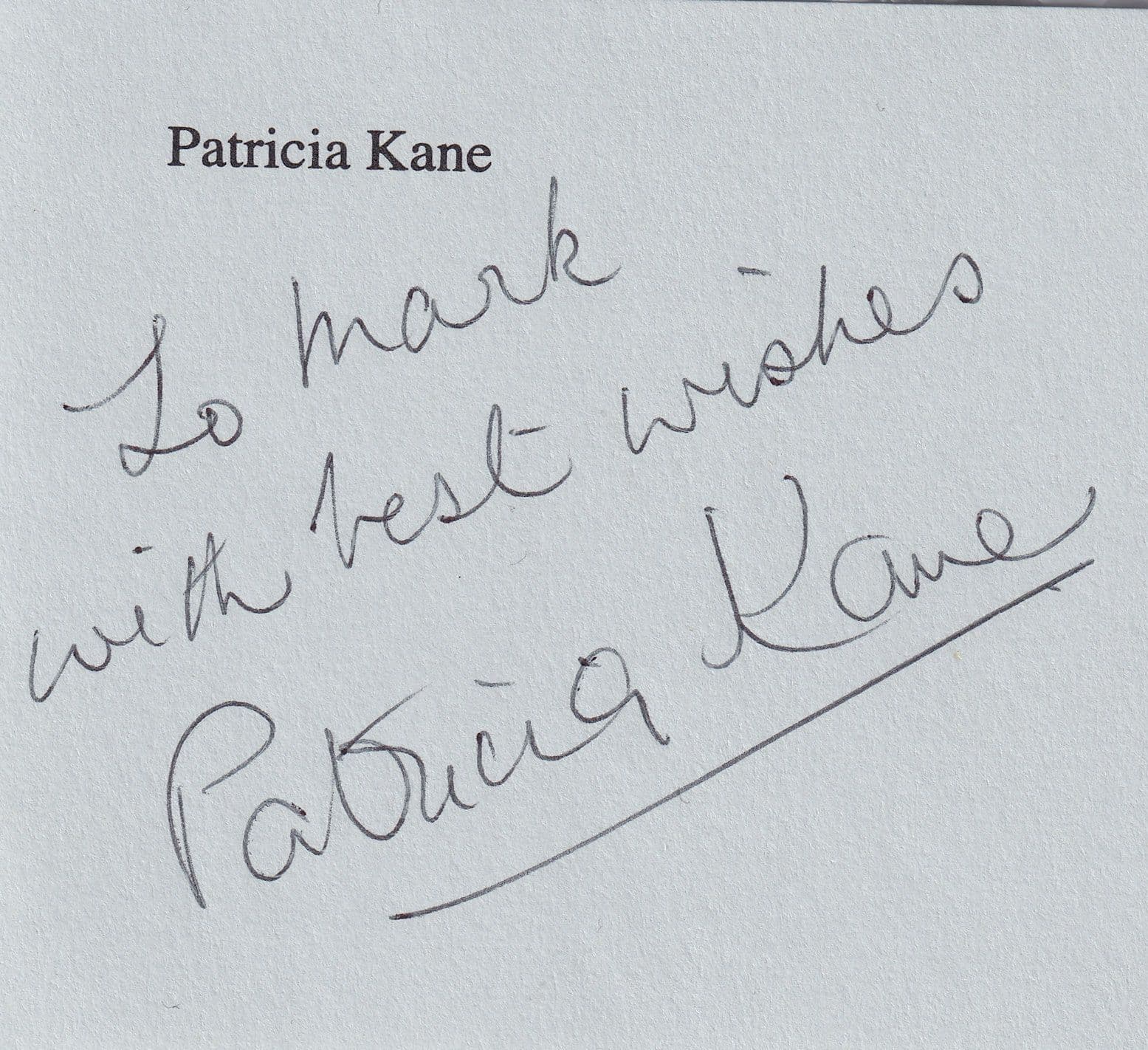 Patricia Kane Little Britain Stella The Bill Hand Signed Autograph Official Paper