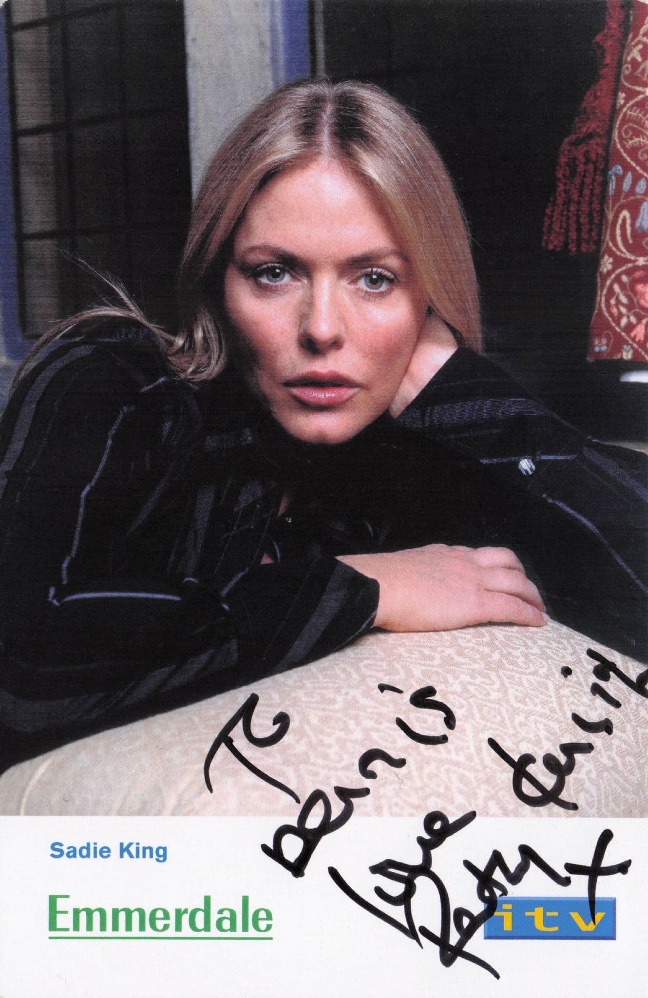 Patsy Kensit as Sadie King Emmerdale Hand Signed Cast Card Photo