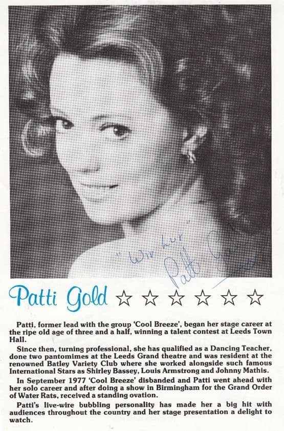 Patti Gold Hand Signed Vintage Photo