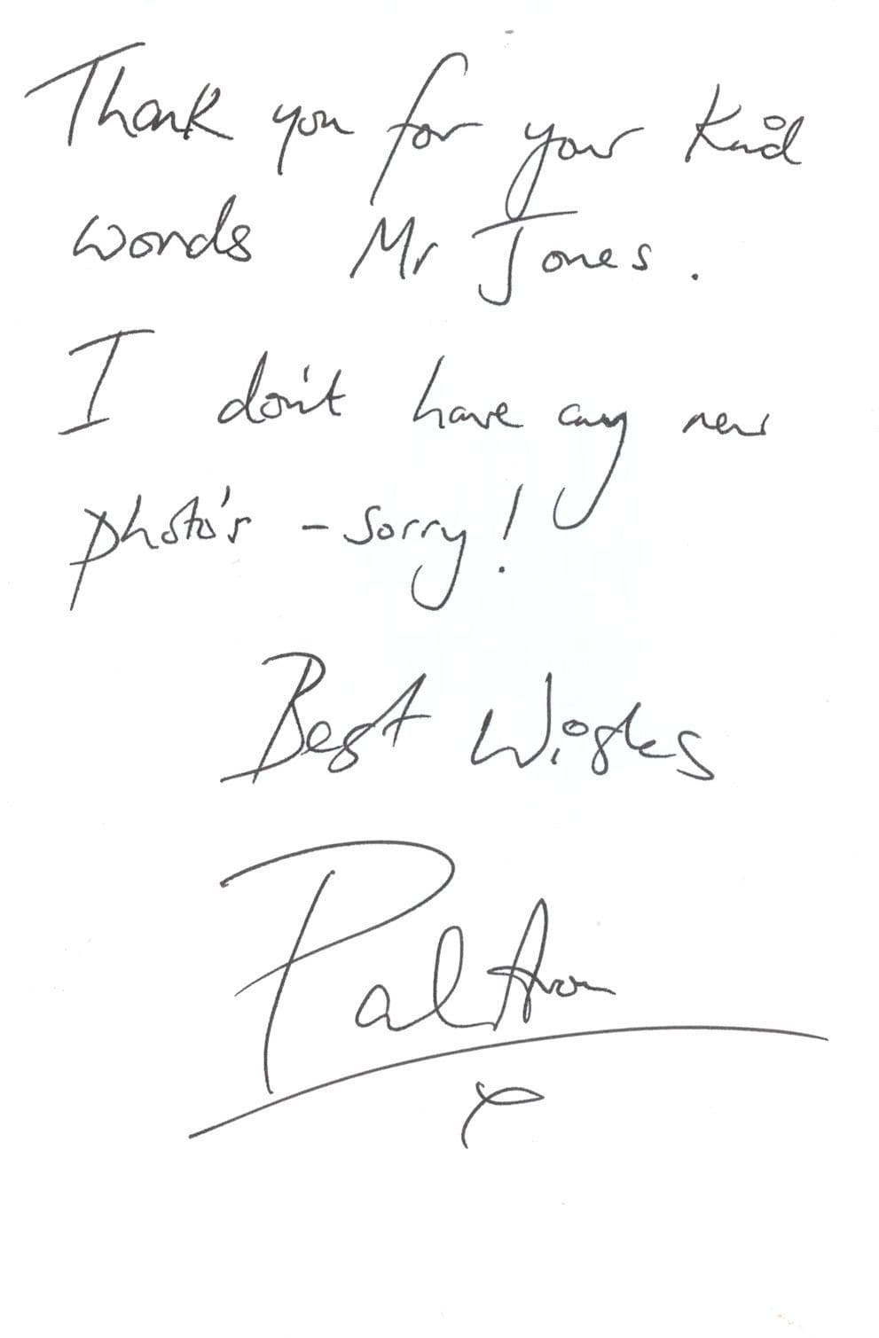 Paul Aron as Dr Vijay Chohan The Royal Today Reverse Hand Signed Photo